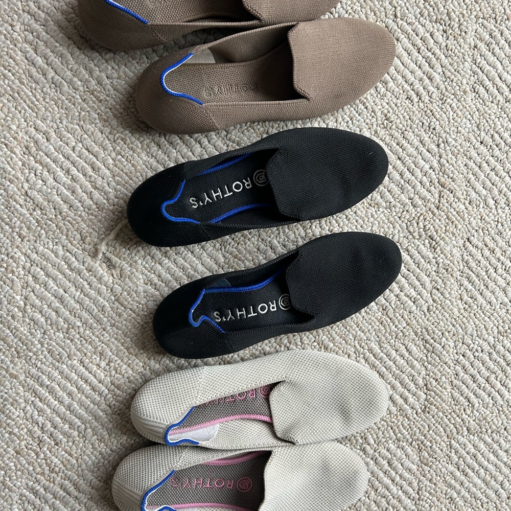 Set of 3 pairs of Rothy’s loafers